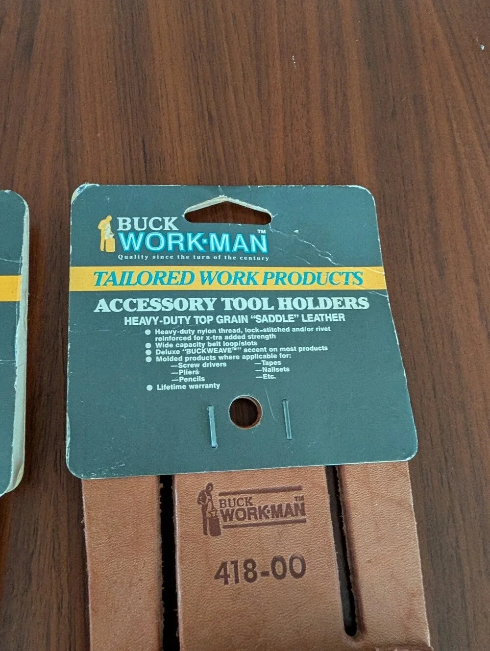 Buck Workman Leather Tool Holder Pair New Old Stock